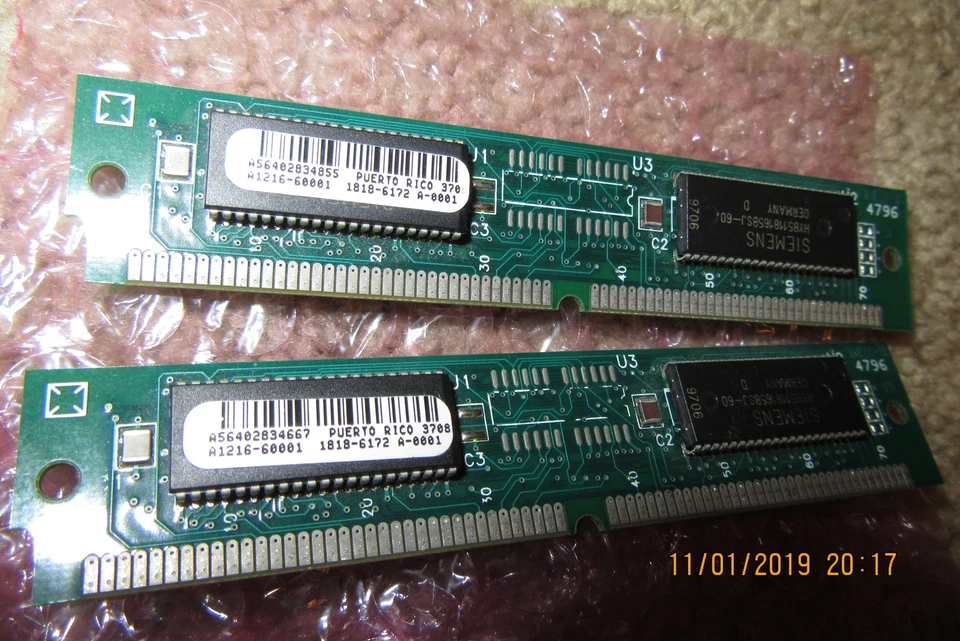 HP 8MB 72-Pin EDO 60NS SIMM Computer Memory - Image 1 of 1