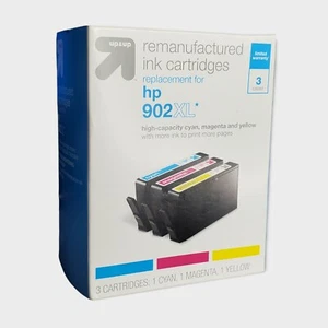Hp 902XL up&up Remanufactured Cyan/Magenta/Yellow High Yield Ink Cartridges NEW - Picture 1 of 2