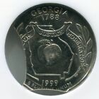 1999-D Georgia State Quarter - Double Curved Clips - NGC AU58