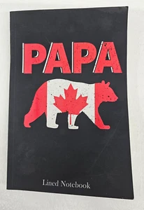 Canada Flag Papa Bear Funny Canadian Dad Notebook - Imagen 1 de 4
