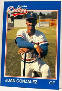 1989 Grand Slam Co. Juan Gonzalez NM+ (7) Pre-RC Tulsa Drillers #10