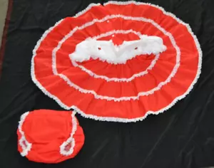 Vestido ROJO Bryan De Colección Bebé Niña Talla L 9-12 Meses Plástico Forrado Pañal Cubierta Vacaciones - Imagen 1 de 13