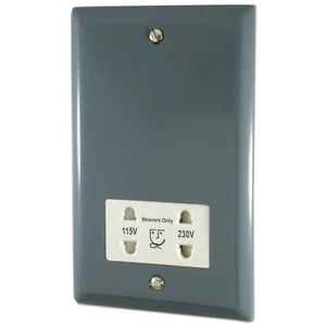 Placa de espectro G&H SDG30W gris oscuro doble voltaje afeitadora enchufe 115-230V - Imagen 1 de 1