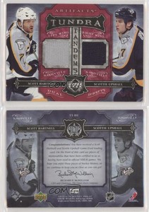 2006 Upper Deck Artifacts Tundra Tandems Red /50 Scott Hartnell Scottie Upshall