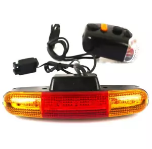Fanale Segnale Di Direzione Bicicletta 7LED con Corno MTB Fanale Posteriore Anteriore Ciclismo - Foto 1 di 2