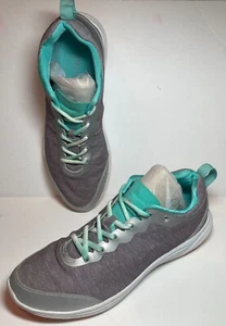 Vionic Agile Fyn sportliche niedrige Damen-Sneaker grau/türkis Stoff (335FYN) Größe 10 - Bild 1 von 14
