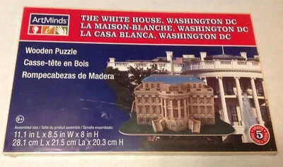 ArtMinds The White House Wooden 3D Puzzle New Kit Washington D.C. #NT03 - Image 1 of 2