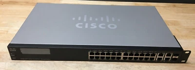 Cisco SF300-24PP  24-Port 10/100 PoE+ Managed Switch - Image 1 of 4