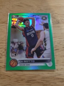2022-23 Topps Chrome NBL Green Refractors #10 Kai Sotto SN 79/99 - Imagen 1 de 2