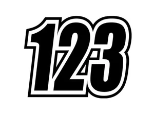 4 x Custom Race Numbers Vinyl Stickers for Motocross, Racing Kart, MX, Pit bike. - Picture 1 of 2