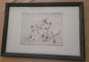 WLADIMIR YANKILEVSKY: Signierte Radierung 17x24 "Aus Album Anatomie der Gefühle" 1972 - Bild 1 von 3