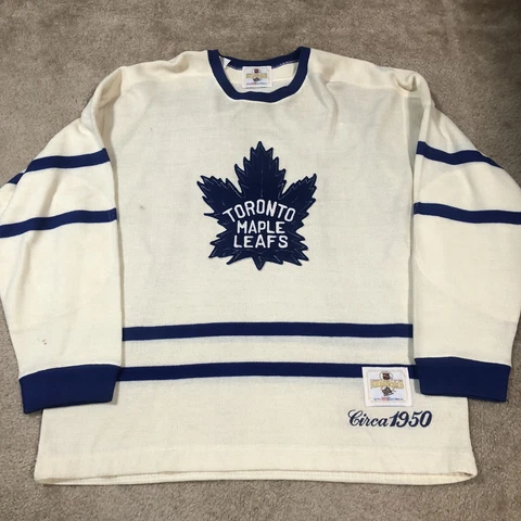 CCM Toronto Maple Leafs Heritage NHL Hockey Jersey Wool Sweater Vintage 1950 Cover
