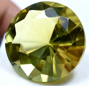Lab Created 72.60 Ct Splendid lemon Citrine Round Cut GGL Certified AAA+ Gem - Picture 1 of 8