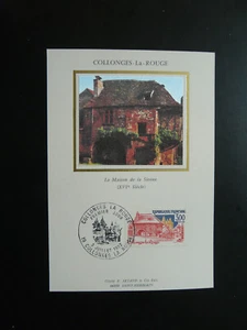 medieval city Collonges La Rouge FDC card silk cachet France 1982 - Picture 1 of 1