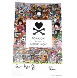 Tokidoki SDCC 2023 Exclusive Poster SIGNED By Simone Legno & Pooneh Mohajer Neu - Bild 1 von 1