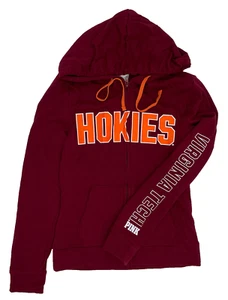 Victoria's Secret PINK Collegiate NCAA Full Zip Hoodie Virginia Tech Hokies S - Picture 1 of 2