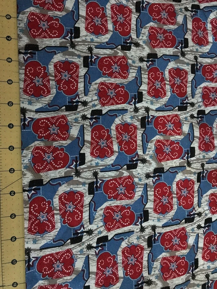 Botas de Vaquero Brillo 100% Tela Algodón Vendidas por Yarda #988 Foto 1 de 1