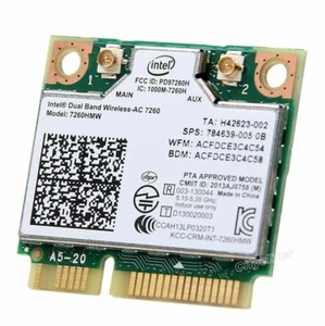 Intel 7260HMW PCI-E Card Dual band wireless-AC 7260 867Mbps 802.11ac Wifi BT 4.0 - Bild 1 von 3