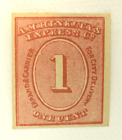 US LOCAL SCOTT #82L1 A.M. HINKLEY'S EXPRESS CO. 1C N.Y. RÉIMPRESSION, 1855
