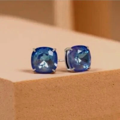 Origami Owl Swarovski OCEAN BLUE DELITE CRISTAL Clara Pendientes, NUEVO EN CAJA Foto 1 de 2