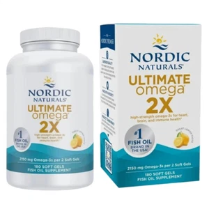 Nordic Naturals Ultimate Omega 2X cápsulas blandas, 2150 mg, aceite de pescado, 180 quilates - Imagen 1 de 5
