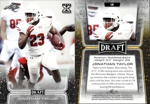 2020 Leaf Draft RC Jonathan Taylor #14 Wisconsin Badgers / Indianapolis Colts - Bild 1 von 1
