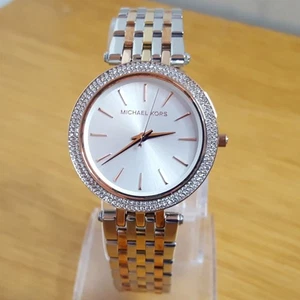 Ladies Slim Tri-Colour Gold Michael Kors Darci MK3203 Crystal Statement Watch - Picture 1 of 11