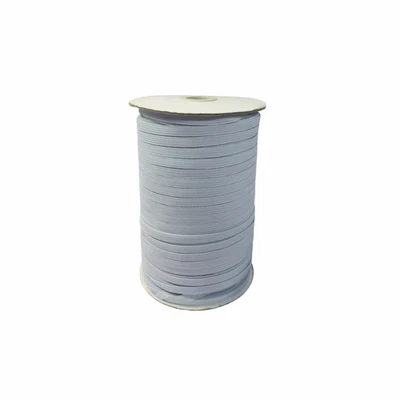 Banda elástica tejida, 200 yardas/rollo, 2 colores (blanco, negro), 2 tamaños (1/4", 1/2") Foto 1 de 4