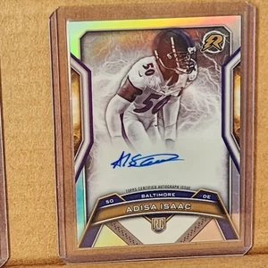 Adisa Isaac 2024 Resurgence Rookie Silver Refractor Autogrammkarte Ravens - Bild 1 von 2