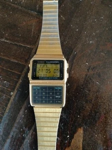 Vintage Rare Casio DBC-600G Databank Gold Watch Works See Photos - Picture 1 of 10