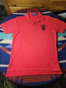 Polo Ralph Lauren Shirt Mens Medium Red Anchor Logo - Picture 1 of 6