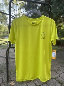 CARHARTT Boys’ Force Sun Defender UV Protection T-Shirt Large (14/16) NWT Yellow - Picture 1 of 5
