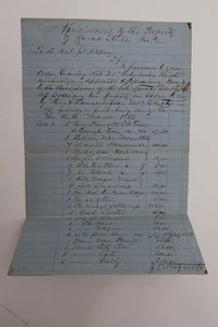 1863 HANDSCHRIFTLICHE BEGUTACHTUNG DES PERSÖNLICHEN EIGENTUMS (PERSÖNLICHE EFFEKTE UND SKLAVEN) - Bild 1 von 4