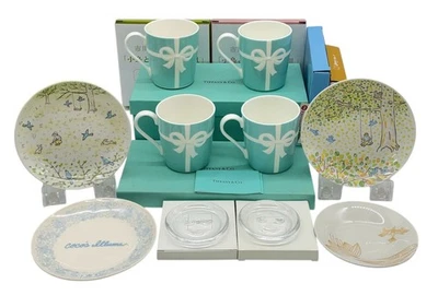 Auténtico juego de platos tazas Tiffany & Co. porcelana cristalina con caja SK110443 Foto 1 de 4