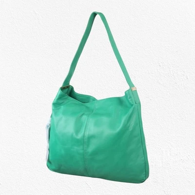 Bolsa de ombro Badgley Mischka couro verde italiana jodie designer de luxo - Imagem 1 de 4