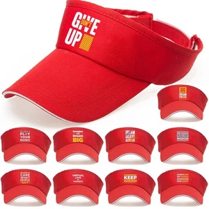 In UK Classic Sun Visor Cap With Peak Adjustable Strap-Sports Golf Tennis Cotton - Picture 1 of 38