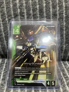 Gundam Card Game ST02-001 LR Wing Gundam - Picture 1 of 2