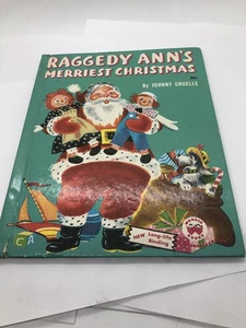 Raggedy Ann’s Merriest Christmas Johnny Gruelle 1952 Wonder Book - Bild 1 von 12