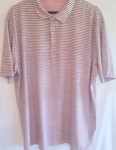 Maelreg Performance Golf Polo Mens Size XL Short Sleeve Polo Striped - Picture 1 of 8
