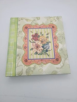 Álbum de fotos CR GIBSON de colección álbum de recortes verde a cuadros floral nuevo 9"X8.5" Tracy Porter Foto 1 de 4