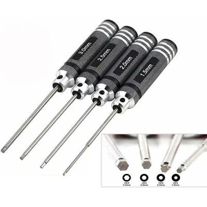 4pcs Hex Screwdriver Tool Set for RC Car Drone Helicopter 1.5/2.0/2.5/3.0mm - Picture 1 of 5