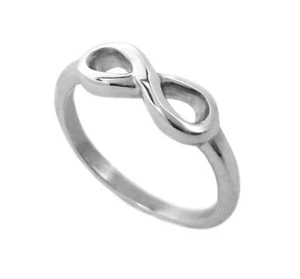 Anillo infinito de acero inoxidable plata amor regalo promesa joyería para mujer - Imagen 1 de 4