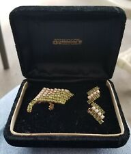 Vintage Gordon's Jewelers Pin / Brooch + Clip On Earrings Set - Costume Jewelry