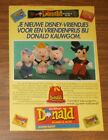 Seltene Werbung DONALD BUBBLE GUM Kaugummi Donald Duck 3 Kleine Schweinchen 1986