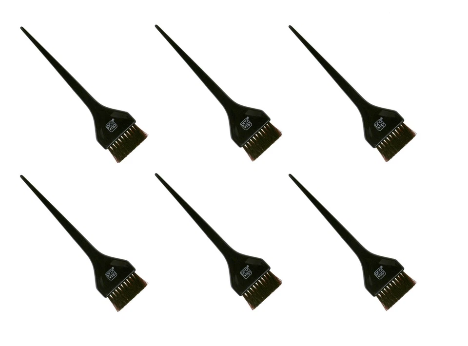 Paquete de 6 brochas de tinte prensadas grandes negras Pro Tip Foto 1 de 2
