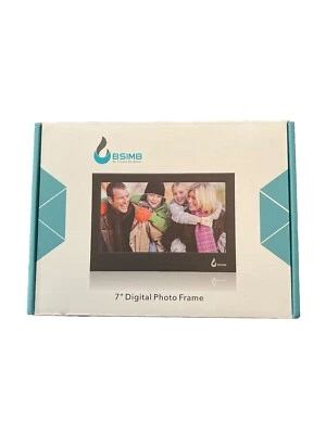 BSIMB - Model S01 - 7" Digital Photo Frame. Black. Auto Slideshow. New In Box. - Image 1 of 4