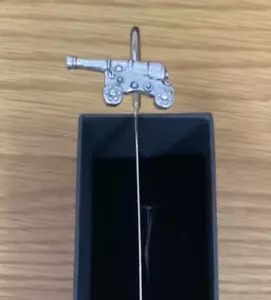 Mittelalter Kanone Qualität Silber Zinn Lesezeichen - Bild 1 von 3