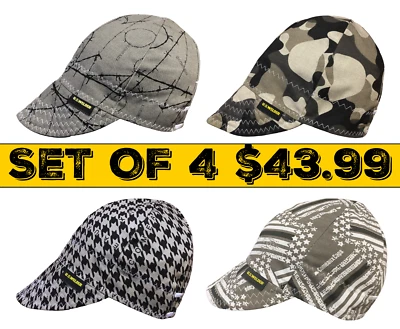  U.S. WELDER Welding Caps GREY PATTERN BUNDLE (flag, b.wire, houndstooth, camo) - Image 1 of 4