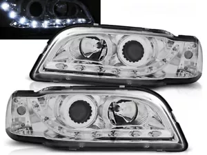 For VOLVO S40 V40 Headlight Headlamps 1996-2000 Daylight Chrome LHD - Picture 1 of 1