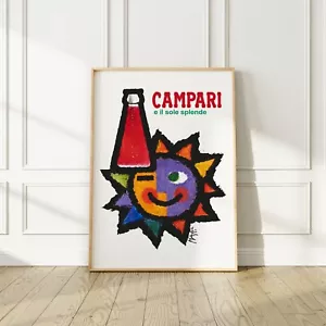 Campari 1970 Italian Retro Poster, Designed by Clestino Piatti, Premium Matte - Picture 1 of 5
